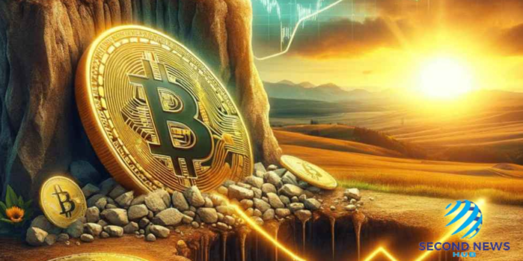 An image of a bitcoin with a lightning bolt in the background.